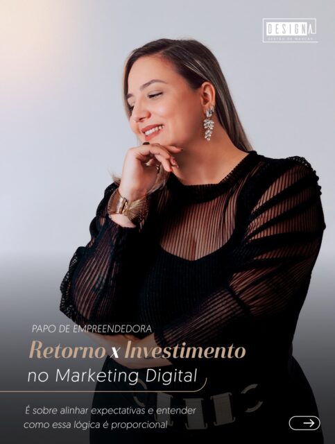 Muitas empreendedoras chegam até mim buscando retorno imediato no digital, e eu entendo essa expectativa...

❕Mas antes de falarmos de resultados, precisamos falar de visão. ✨

Nem todo investimento que você faz na sua marca é marketing.

Alguns investimentos são estrutura.
Outros são posicionamento.
E só depois vem o impulsionamento.

O marketing só performa quando existe clareza, consistência e diferenciação por trás.

Sem essa base, ele apenas movimenta.
Com ela, ele converte. ♾️

E precisamos ser realistas:
o retorno é proporcional ao investimento da sua empresa.

☑️ Se você está começando e investe o mínimo no digital, sua marca vai manter presença e valorizar progressivamente.

☑️ Se você quer acelerar, precisa aumentar o investimento para acompanhar seus objetivos, conforme seu próprio crescimento empresarial.

Negócios crescem com planejamento, não com improviso.
Marcas valorizam com posicionamento, não somente com volume de posts.

Se você quer construir uma marca forte e valiosa,
conte comigo! 🤍
🔗 Link na BIO.

#branding #empreendedorismo #marketing #comunicação #DesignaGestão