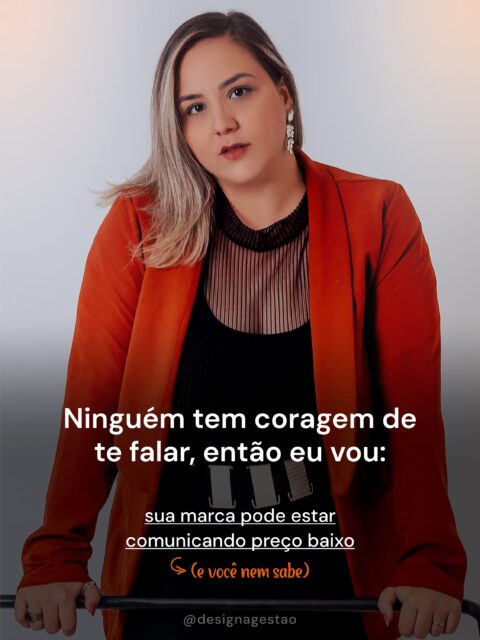 Você pode entregar muito e, ainda assim, ser percebida como uma opção comum.

Porque o mercado não compra apenas o que você faz.
Ele compra a forma como percebe o que você faz. 💡

✨ Aposte em identidade, posicionamento e comunicação coerente para construir seu valor.